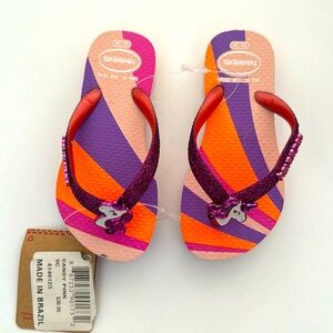 Havaianas New with Tags Unicorn flip flops size 9 toddler girl